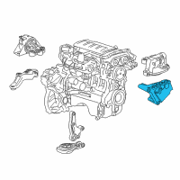 OEM 2020 Chevrolet Sonic Mount Bracket Diagram - 96852499