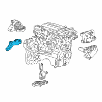 OEM 2014 Chevrolet Sonic Transmission Mount Bracket Diagram - 95199580