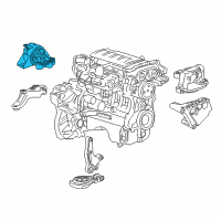OEM 2016 Chevrolet Sonic Upper Transmission Mount Diagram - 95199617