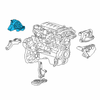 OEM 2020 Chevrolet Sonic Upper Transmission Mount Diagram - 95199617