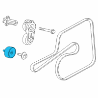 OEM Jeep Wrangler Pulley-Idler Diagram - 4627851AA