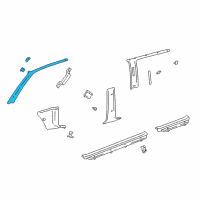 OEM 1999 Toyota 4Runner Windshield Pillar Trim Diagram - 62211-35040-B0