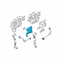 OEM 2008 BMW 528i Turbo Charger Heat Shield Diagram - 11-79-7-558-904