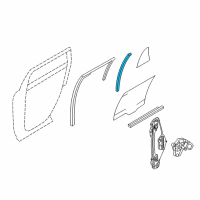 OEM 2014 Ford Edge Window Guide Diagram - 8T4Z-7825796-A