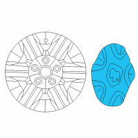 OEM 2007 Dodge Durango Wheel Center Cap Diagram - 5JF62PAKAB