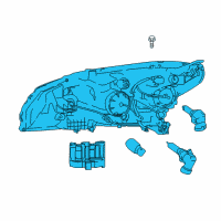 OEM 2019 Nissan Leaf Headlamp Assembly-Driver Side Diagram - 26060-5SA0A