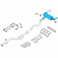 OEM 2018 BMW 230i Rear Muffler Diagram - 18-30-8-638-775