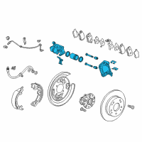 OEM Honda Ridgeline Caliper Sub-Assembly, Right Rear Diagram - 43018-TZ5-A00