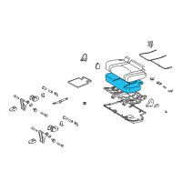 OEM 2007 Lexus GX470 Pad, Rear Seat Cushion, LH Diagram - 71504-60030