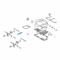 OEM 2009 Lexus GX470 Hinge Sub-Assy, Rear Seat Back, Center Diagram - 71305-60091