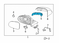 OEM 2020 Hyundai Santa Fe Lamp Assembly-Outside Mirror, RH Diagram - 87624-S1000