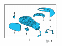 OEM Hyundai Santa Fe Mirror Assembly-Outside RR View, RH Diagram - 87620-S2340