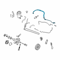 OEM Honda Crosstour Hose, Power Steering Feed Diagram - 53713-TP6-A01