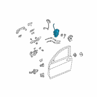 OEM 2014 Acura TL Latch Assembly, Left Front Door Power Diagram - 72150-TK4-A04