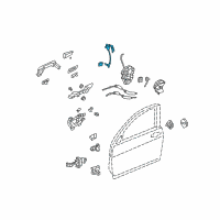 OEM 2011 Acura TL Cylinder, Driver Side Door Diagram - 72185-TK4-A01