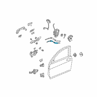 OEM 2014 Acura TL Cable, Front Door Inside Handle Diagram - 72131-TK4-A01