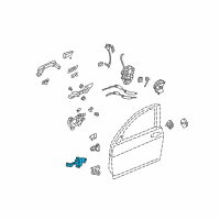 OEM 2014 Acura TL Checker, Right Front Door Diagram - 72340-TK4-A01