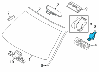 OEM BMW 740i SENSOR RAIN/LIGHT/SOLAR/FOGG Diagram - 61-35-9-873-608