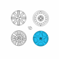 OEM 2013 Scion iQ Wheel Covers Diagram - PT280-74102