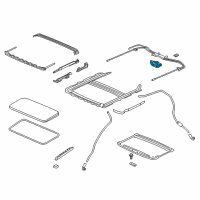 OEM 2014 Acura RDX Motor Assembly, Sunroof Diagram - 70450-TX4-A01