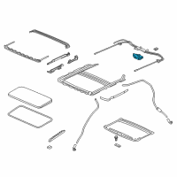 OEM 2017 Acura RDX Motor Assembly, Sunroof Diagram - 70450-TX4-A01