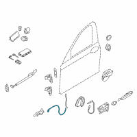 OEM BMW 740i Bowden Cable, Door Opener, Front Diagram - 51-21-7-175-734