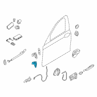 OEM 2010 BMW 750Li Right Lower Front Door Hinge Diagram - 41-00-7-203-986