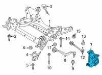 OEM 2021 BMW X3 Steering Knuckle, Right Diagram - 31-21-6-882-596