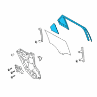 OEM 2022 Lincoln Aviator RUN - DOOR GLASS Diagram - LC5Z-7825766-A