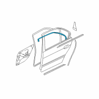 OEM BMW 528i Left Rear Sealing Betw.Door A.Roof Frame Diagram - 51-22-0-402-747