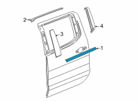 OEM 2021 Chevrolet Silverado 3500 HD Belt Molding Diagram - 84831868