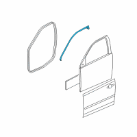 OEM 2004 Chevrolet Malibu Weatherstrip Asm-Front Side Door Upper Auxiliary LH Diagram - 15139469