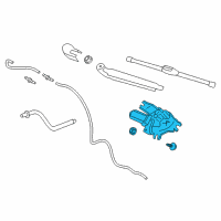 OEM 2016 Hyundai Elantra GT Rear Wiper Motor & Linkage Assembly Diagram - 98700-A5000