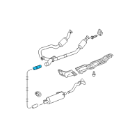 OEM 2006 Dodge Ram 1500 Exhaust Extension Pipe Diagram - 55366316AE