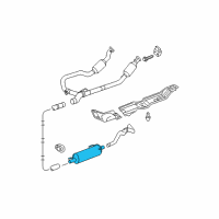 OEM Dodge Ram 1500 MUFFLER-Exhaust Diagram - 52122164AC