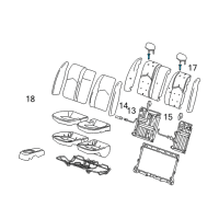 OEM 2011 Cadillac DTS Headrest Guide Diagram - 15216387