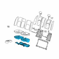 OEM Cadillac CTS Pad Asm-Rear Seat Cushion W/Frame Diagram - 20820404