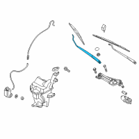 OEM 2012 Hyundai Accent Windshield Wiper Arm Assembly(Passenger) Diagram - 98320-1R000