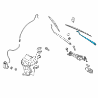 OEM Hyundai Accent Windshield Wiper Arm Assembly(Driver) Diagram - 98310-1R000