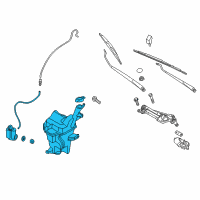 OEM 2015 Hyundai Accent Reservoir & Pump Assembly-Washer Diagram - 98610-1R010
