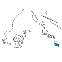 OEM 2014 Hyundai Accent Windshield Wiper Motor Assembly Diagram - 98110-1R000