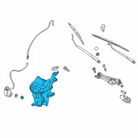 OEM 2012 Hyundai Accent Windshield Washer Reservoir Assembly Diagram - 98620-1R010