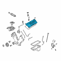 OEM 2002 Lincoln Navigator Valve Cover Diagram - 2F3Z-6582-BA