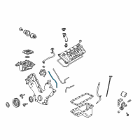 OEM 2013 Ford Mustang Front Cover Gasket Diagram - XL1Z-6020-CA