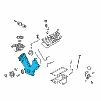 OEM Lincoln Navigator Front Cover Diagram - 2L7Z-6019-AA