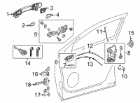 OEM 2021 Toyota Venza Lock Cable Diagram - 69710-48090