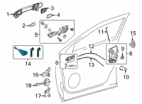 OEM Toyota Venza Cylinder & Keys Diagram - 69005-48620