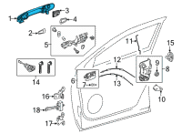 OEM 2021 Toyota Venza Handle, Outside Diagram - 69210-K0010-A1