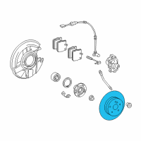 OEM Chrysler Crossfire Brake Rotor Diagram - 5135505AB