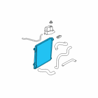 OEM 2003 Ford Explorer Radiator Assembly Diagram - H2MZ-8005-H